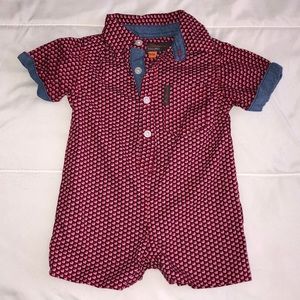 Baby boy red romper